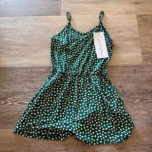 Fighting Eel Kids Dress in Green and White